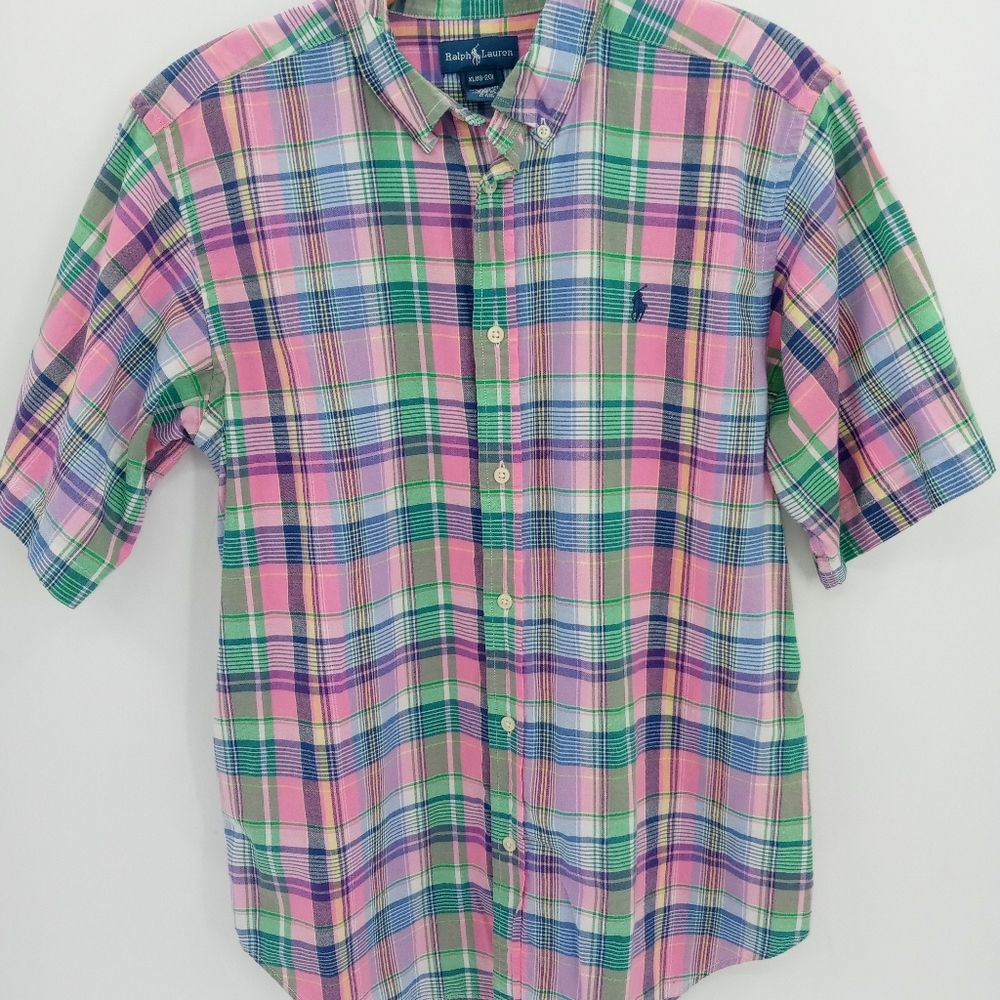 Ralph Lauren Juniors Short Sleeve Button Down Shirt - Picture 6 of 6